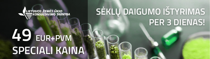 Sėklų daigumo tyrimas